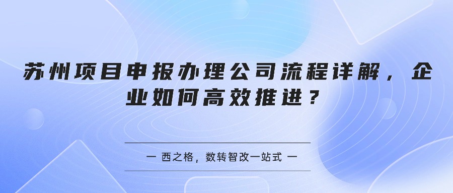 苏州项目申报办理公司流程详解,企业如何高效推进?